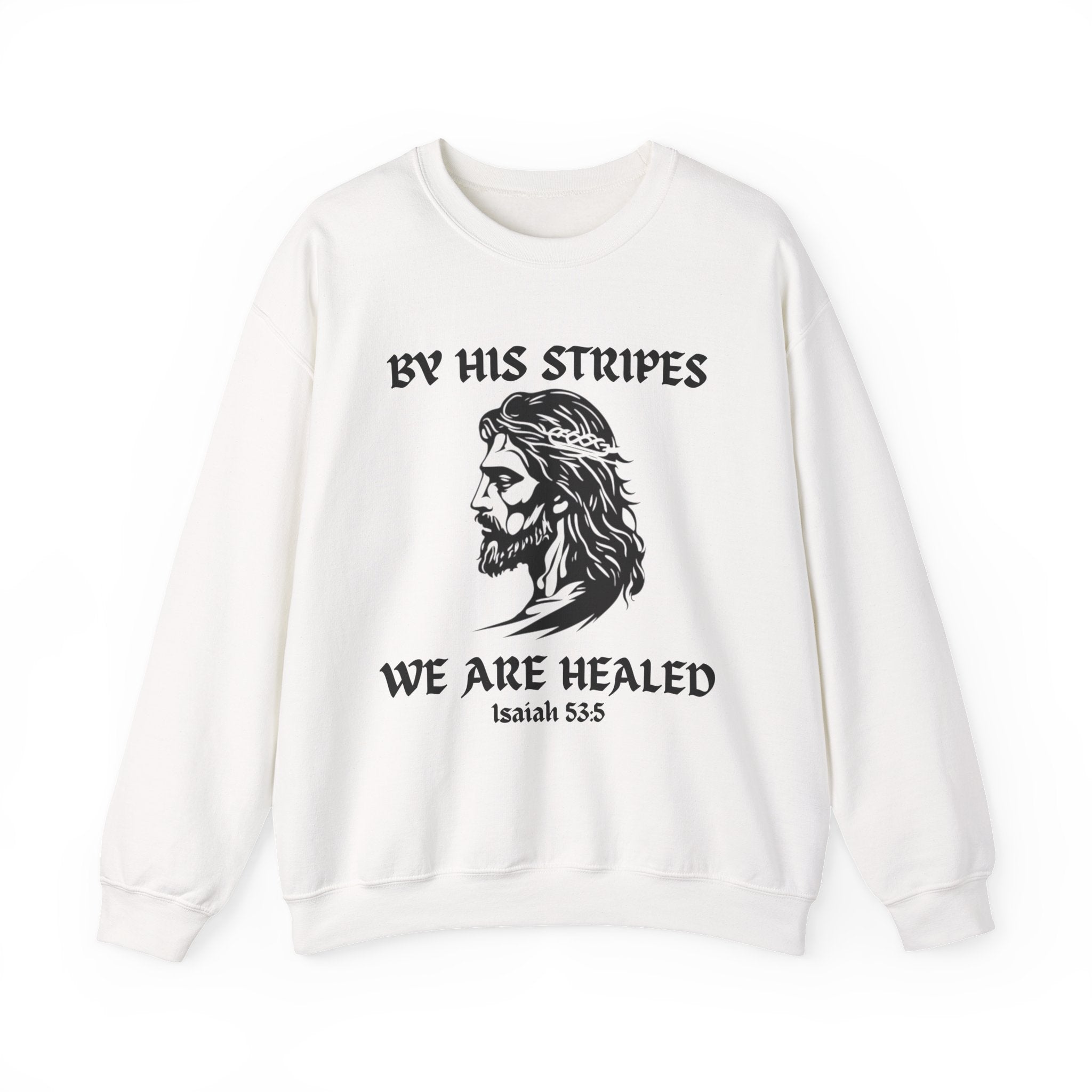 By His Stripes — Heavyweight Gospel Crewneck Sweatshirt