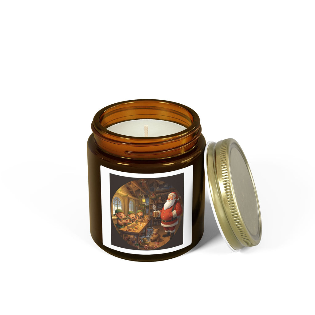 Holiday Scented Candle — Cozy Santa Workshop Jar (4oz/9oz)