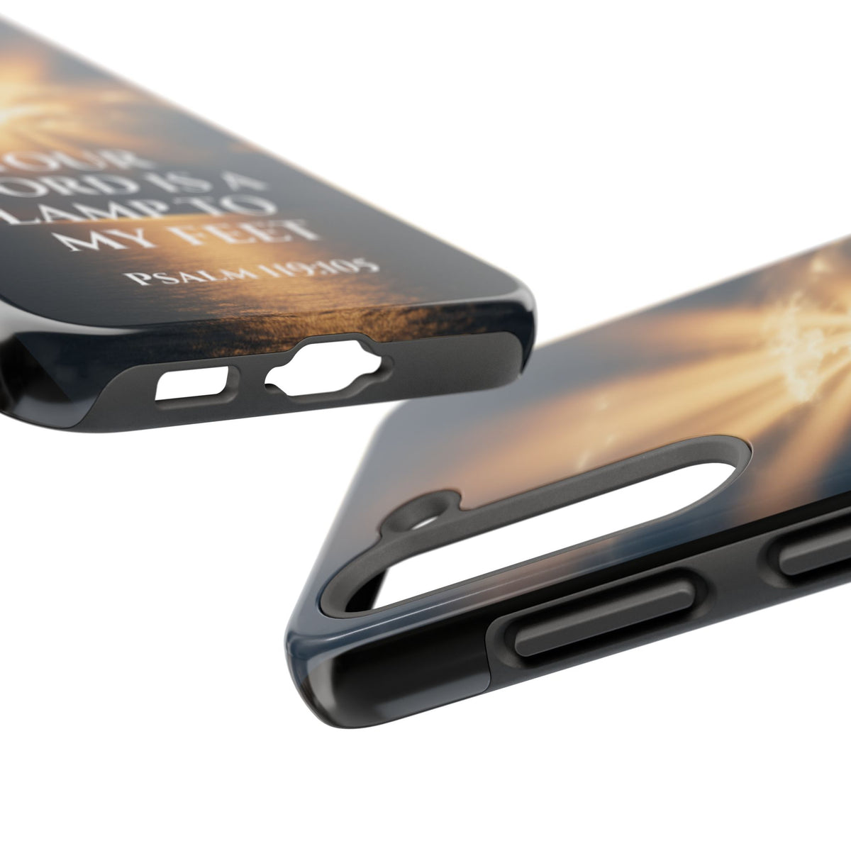 Christian Phone Case — "Your Word Is a Lamp to My Feet" (Psalm 119:105) Divine Light Design
