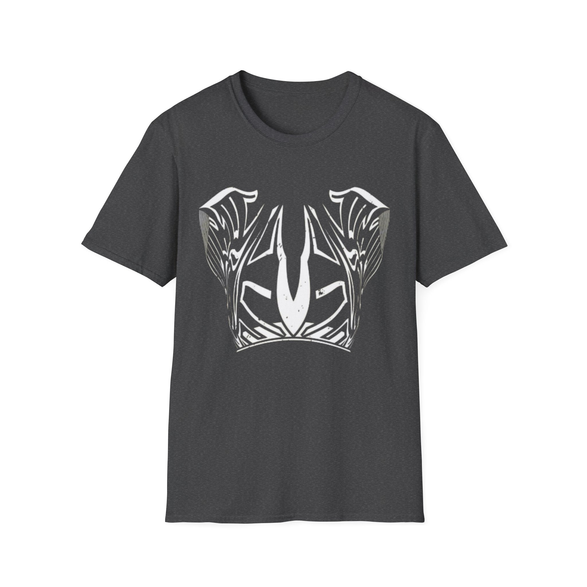 Tribal Chest Armor Graphic T-Shirt - Bold High-Contrast Streetwear Tee