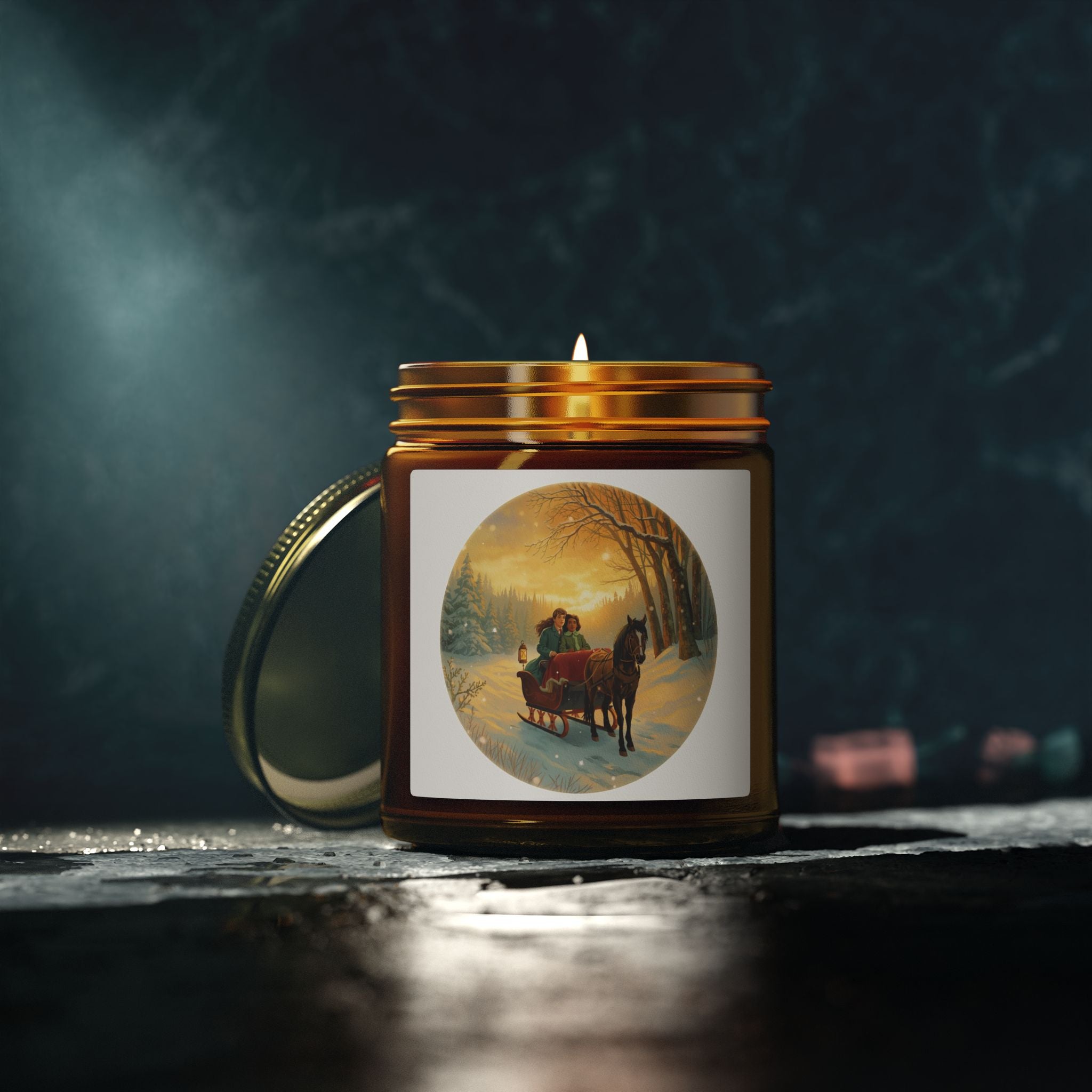 Winter Sleigh Candle – Holiday Jar (4oz / 9oz)
