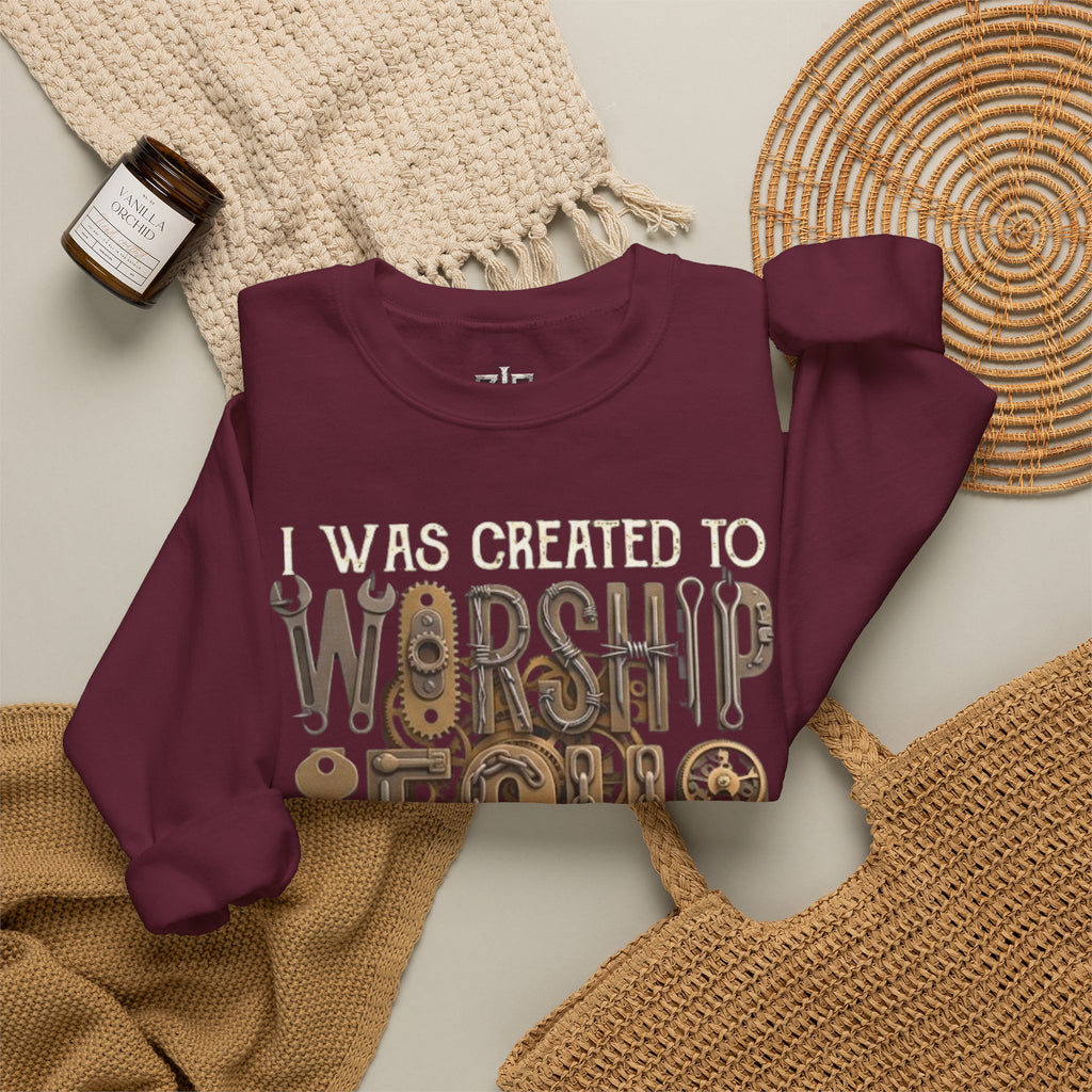 Worship Jesus Psalm 95:6 Crewneck Sweatshirt – Christian Faith Pullover
