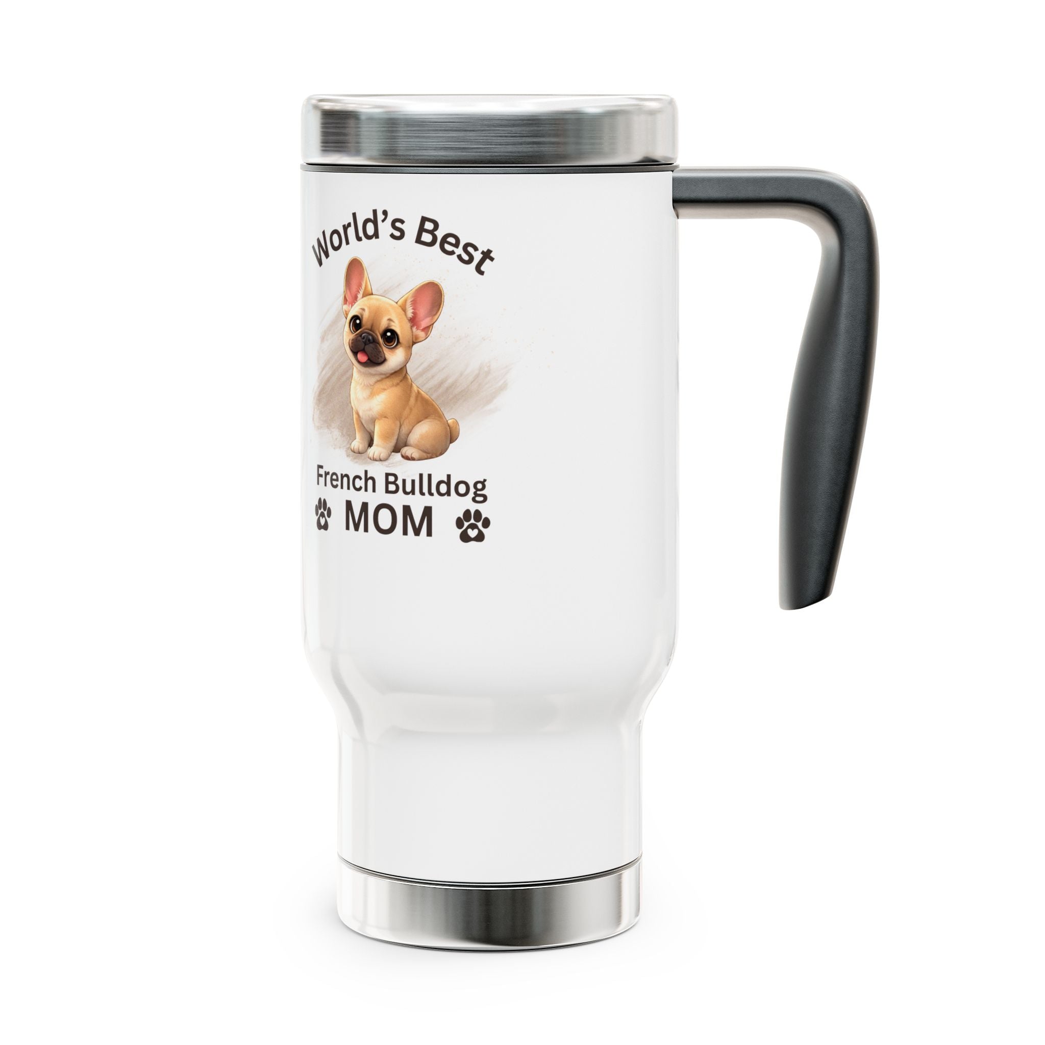 World’s Best French Bulldog Mom Travel Mug – Insulated Coffee Tumbler