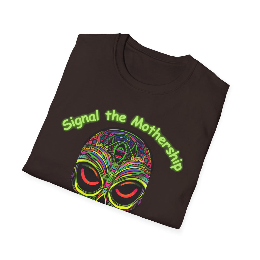 Alien Skull T-Shirt — Neon Psychedelic Graphic Tee
