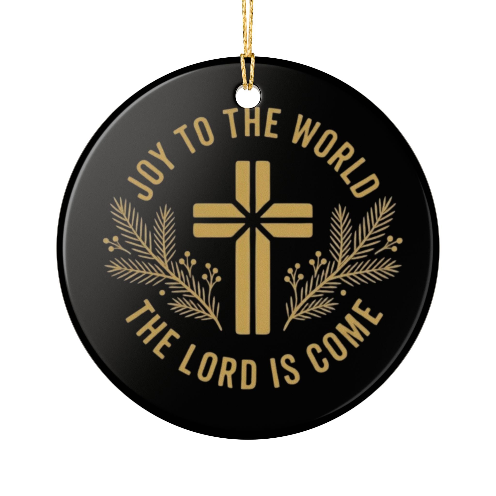 Joy to the World Ceramic Christmas Ornament