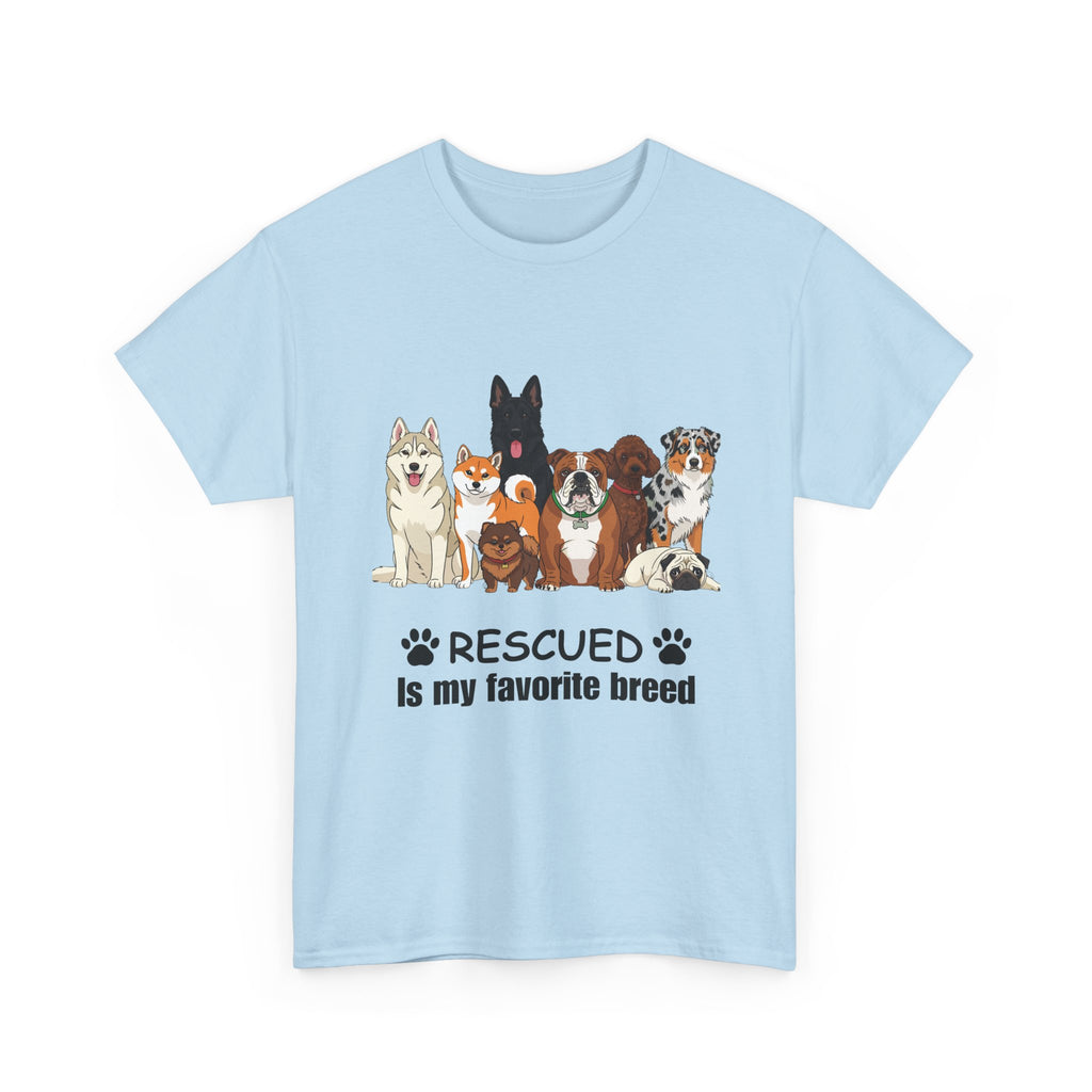 Rescued Is My Favorite Breed T-Shirt - Dog Lover Apparel