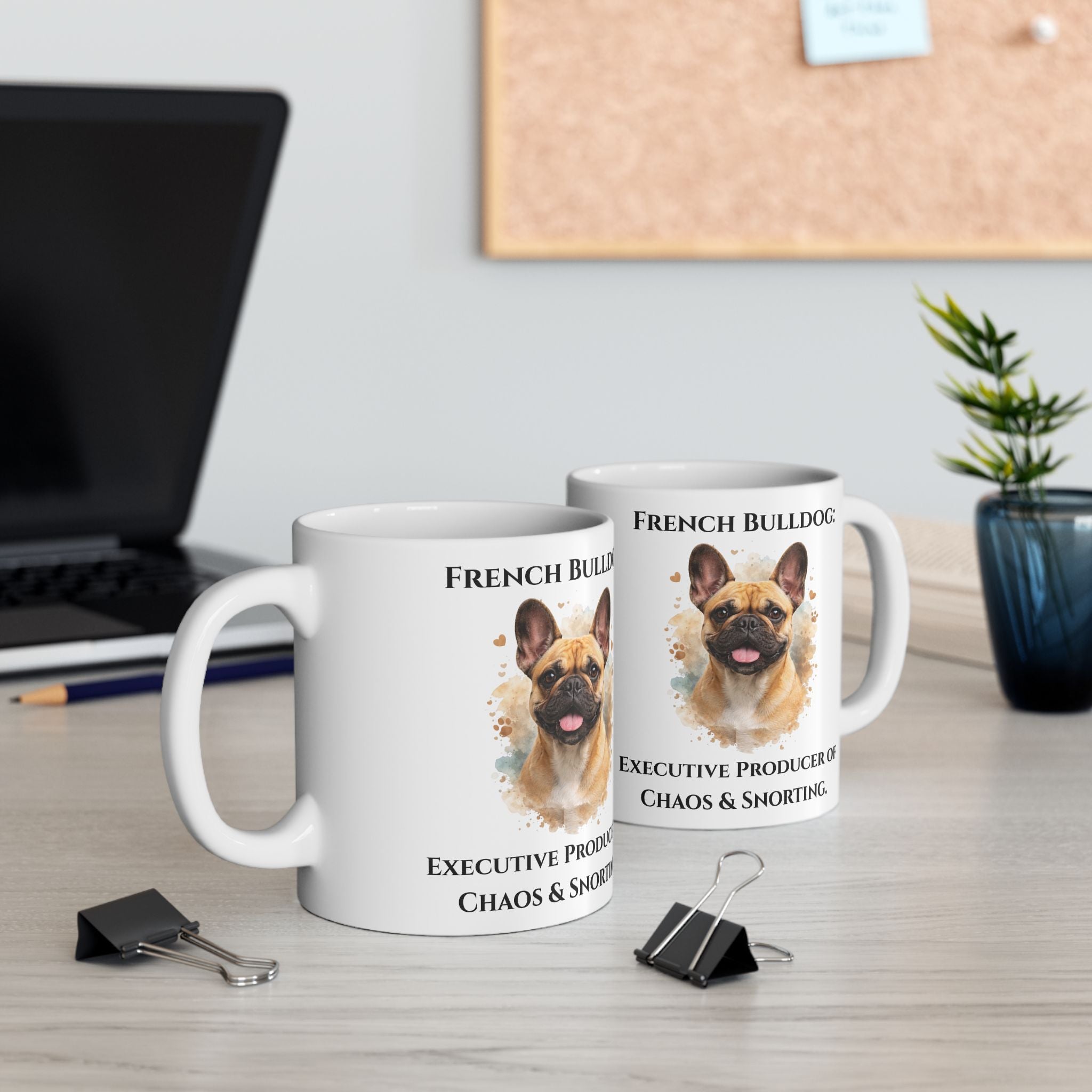 French Bulldog "Chaos & Snorting" - Funny Ceramic Coffee Mug