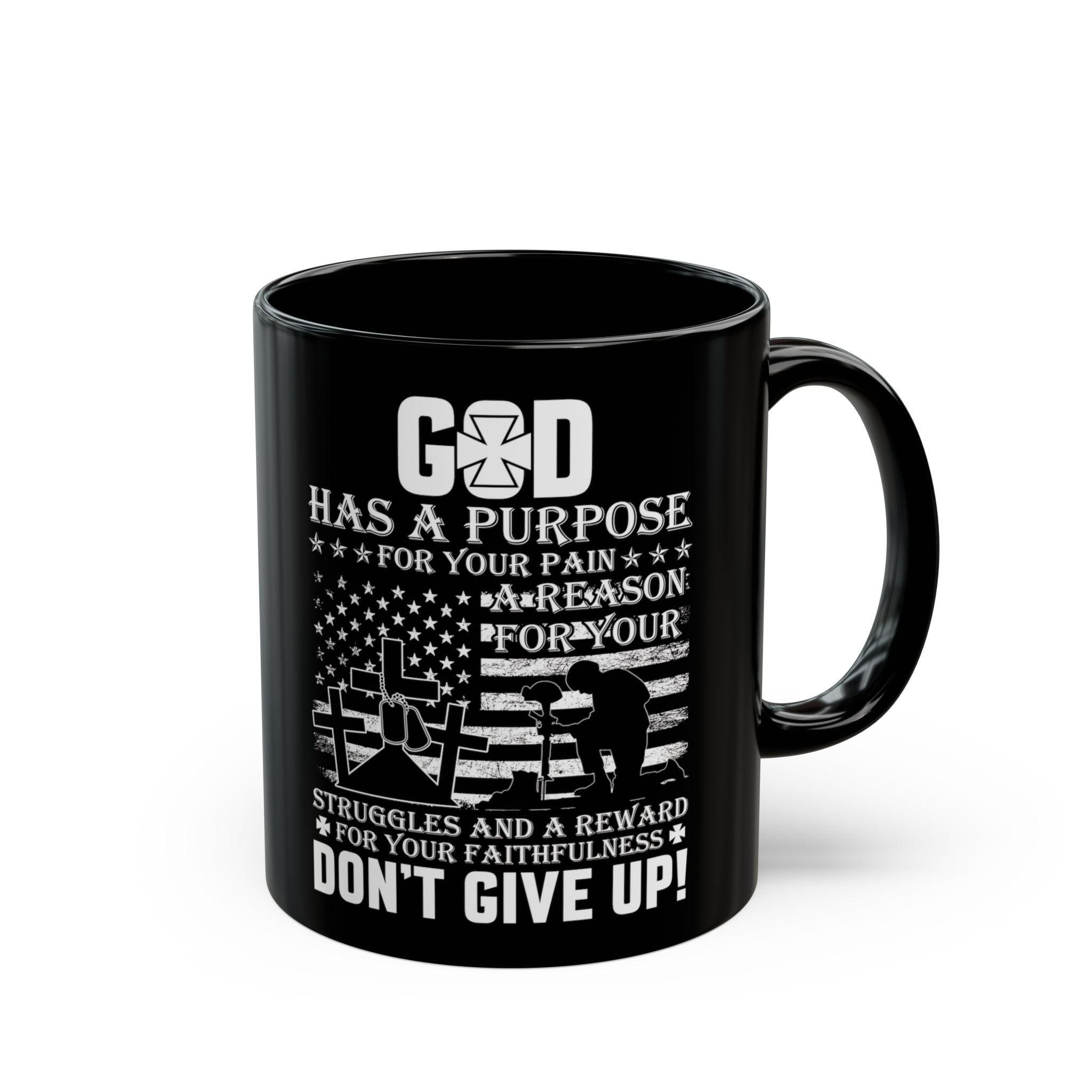 God Is With Us | The Patriotic American Flag Mug