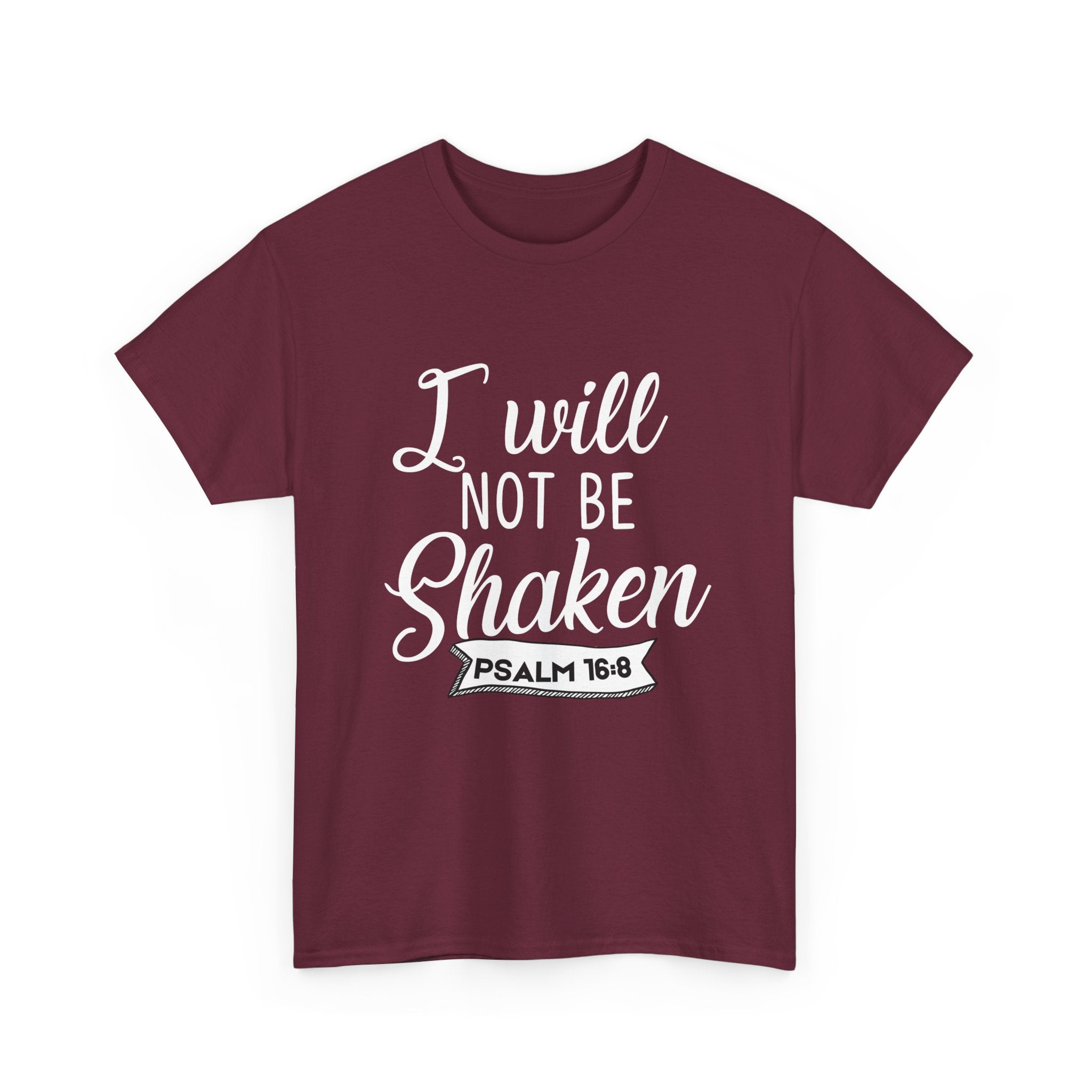 Unshaken Psalm 16:8 T-Shirt - Essential Grit Edition