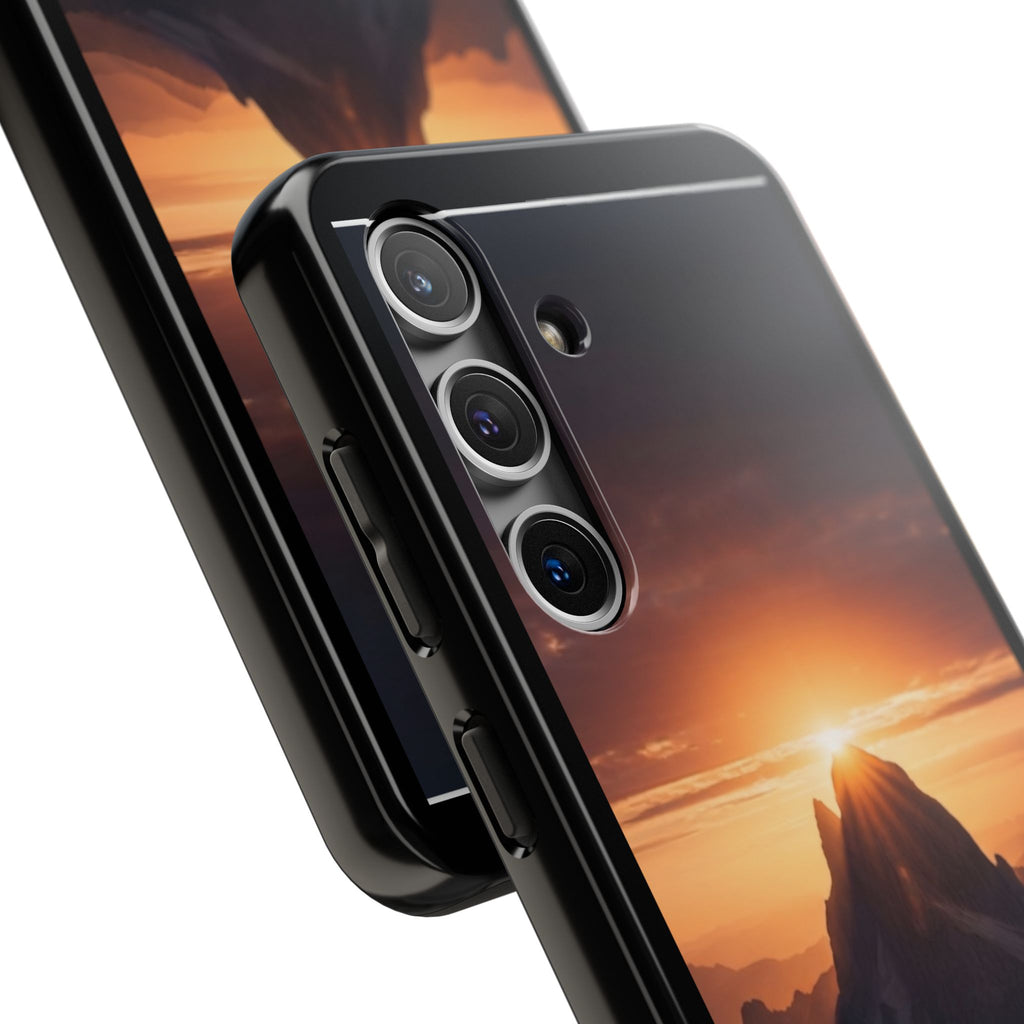 Christian Mountain Sunset Tough Phone Case — "I Can Do All Things" Philippians 4:13