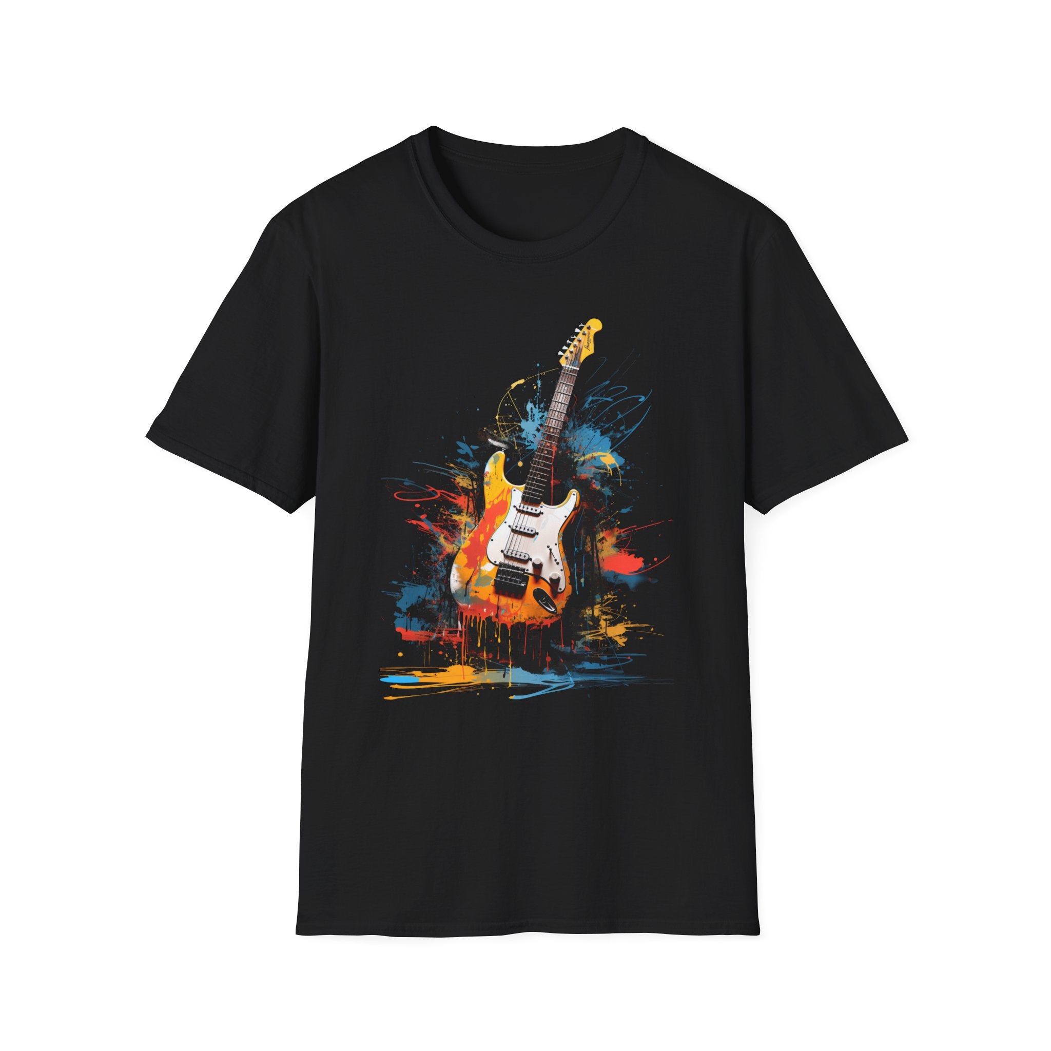 Electric Guitar Paint Splash T-Shirt