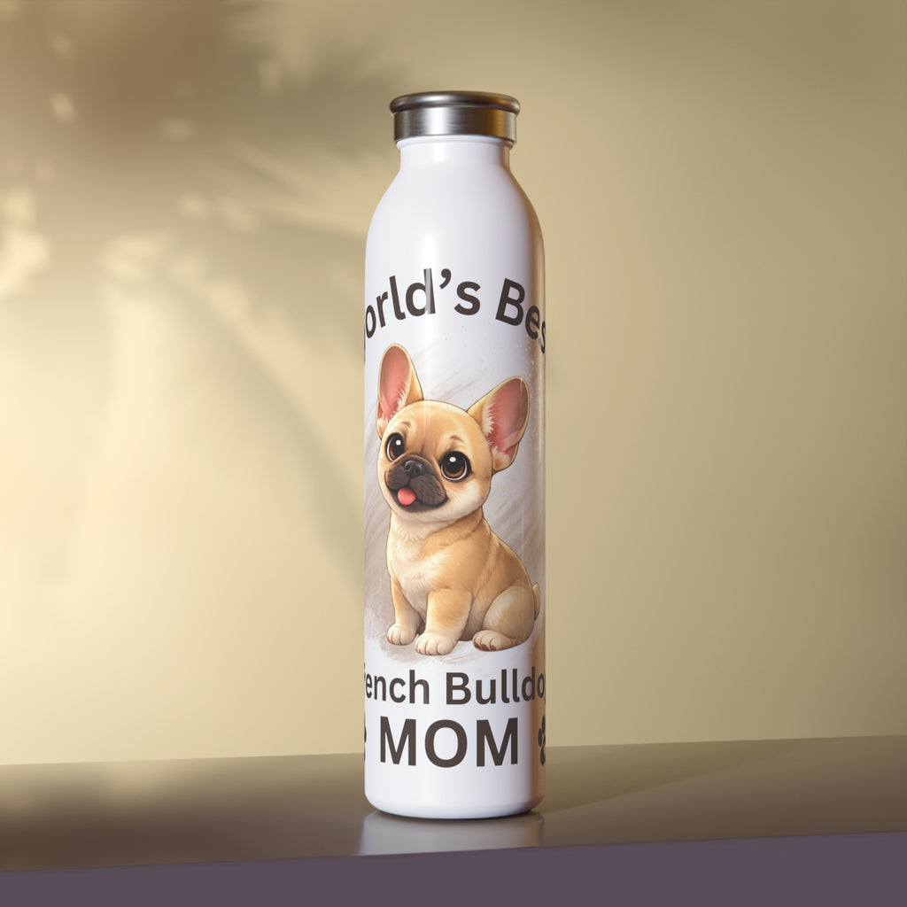 World’s Best French Bulldog Mom Water Bottle – Reusable Stainless Bottle