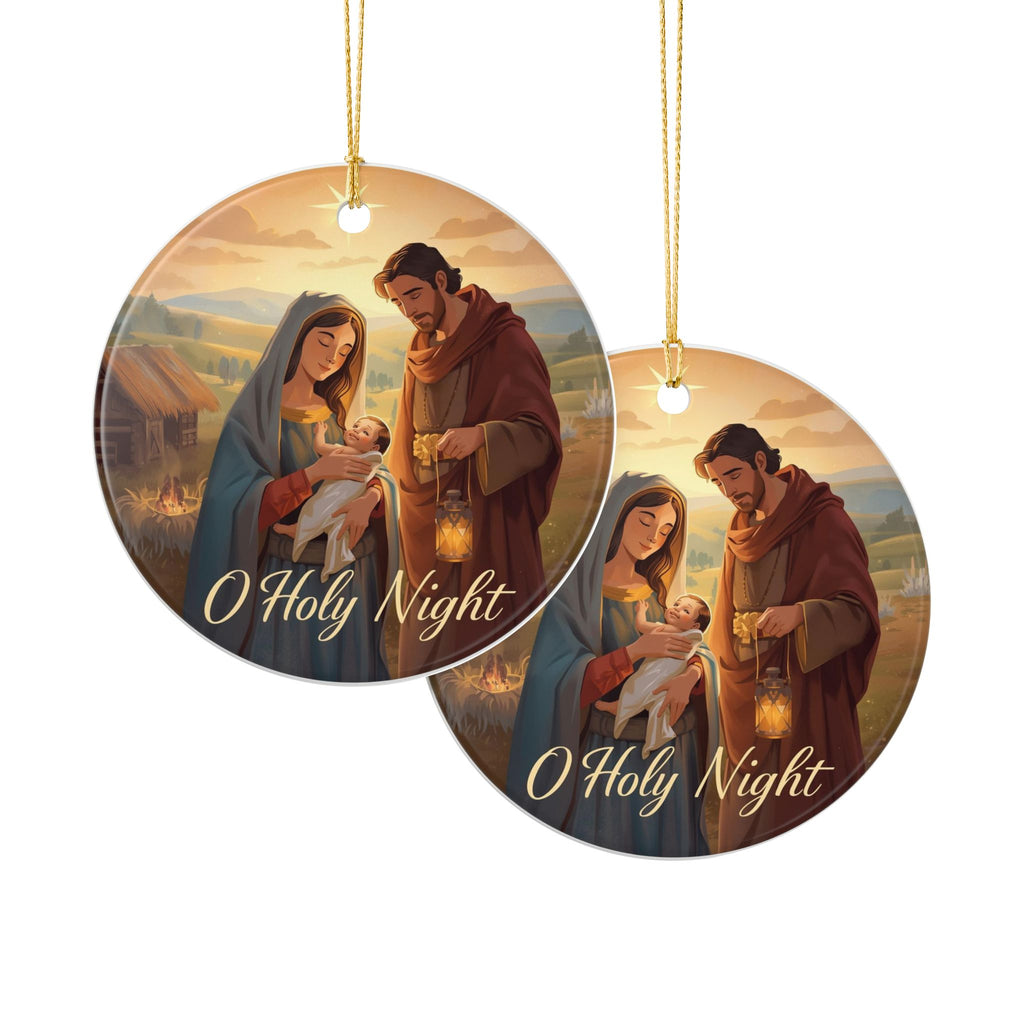 Nativity Ceramic Ornament — O Holy Night Keepsake