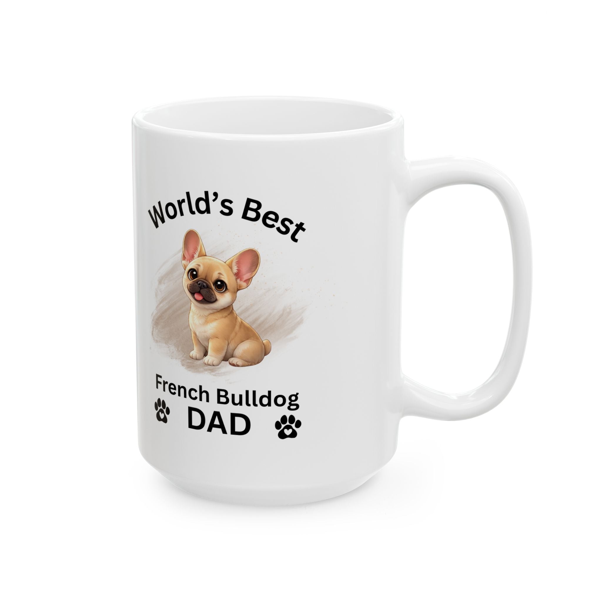 World's Best French Bulldog Dad - White Glossy Ceramic Mug