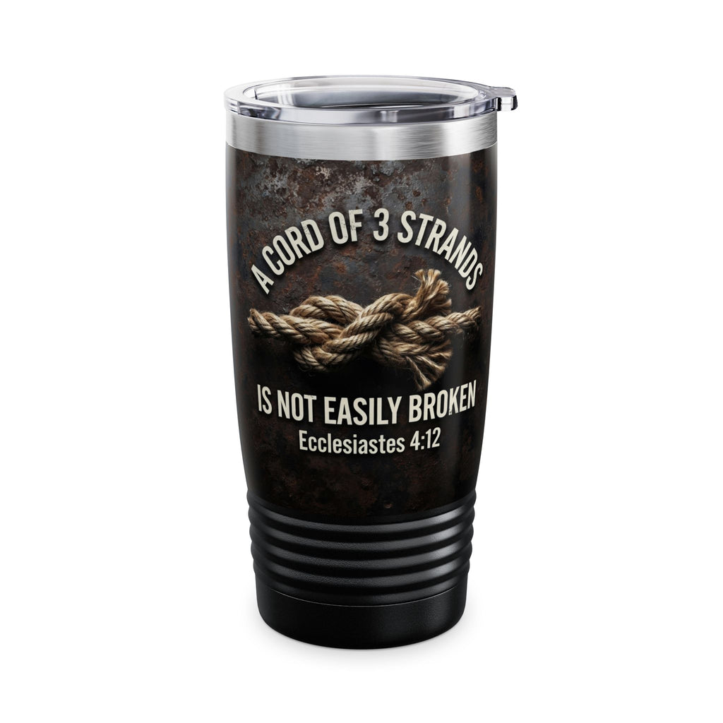 A Cord of 3 Strands Tumbler — Ecclesiastes 4:12 — 20oz Christian Travel Mug