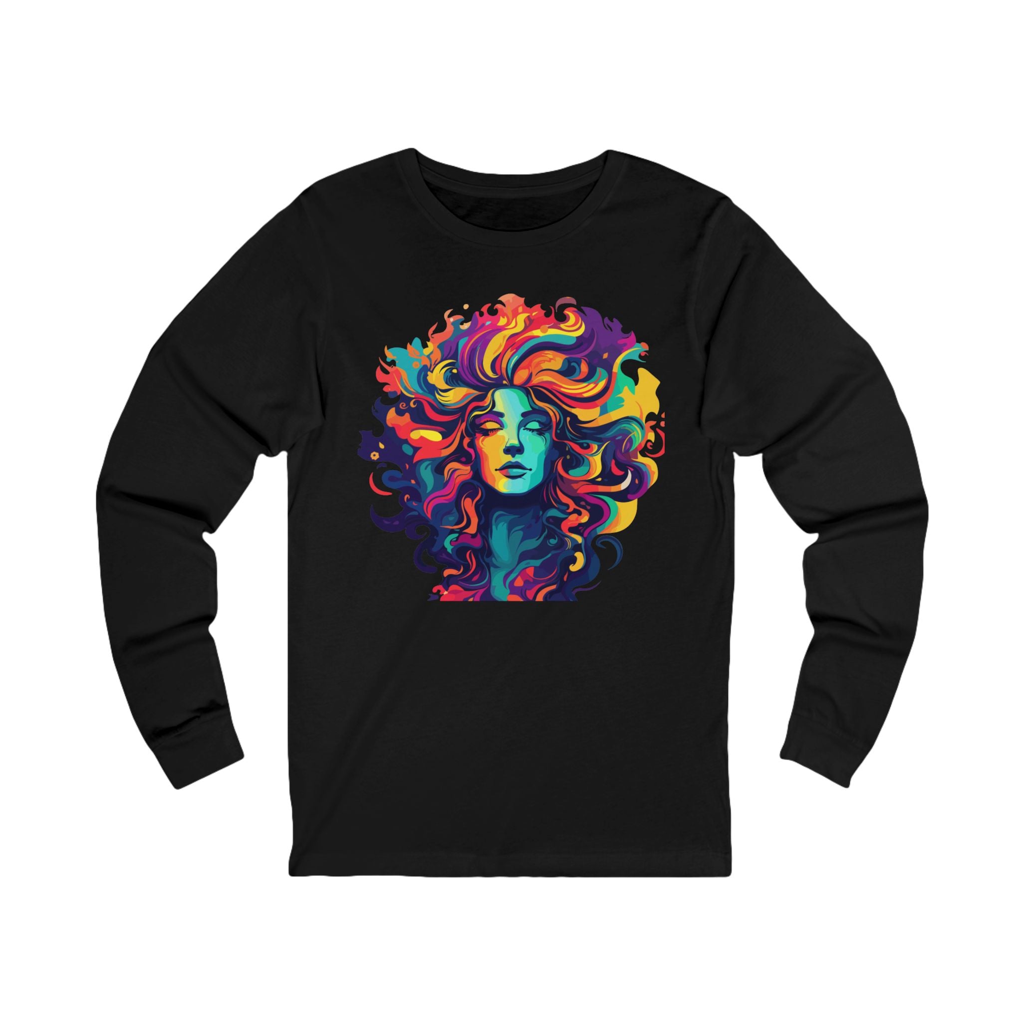 Colorburst Muse — Artistic Long Sleeve Tee
