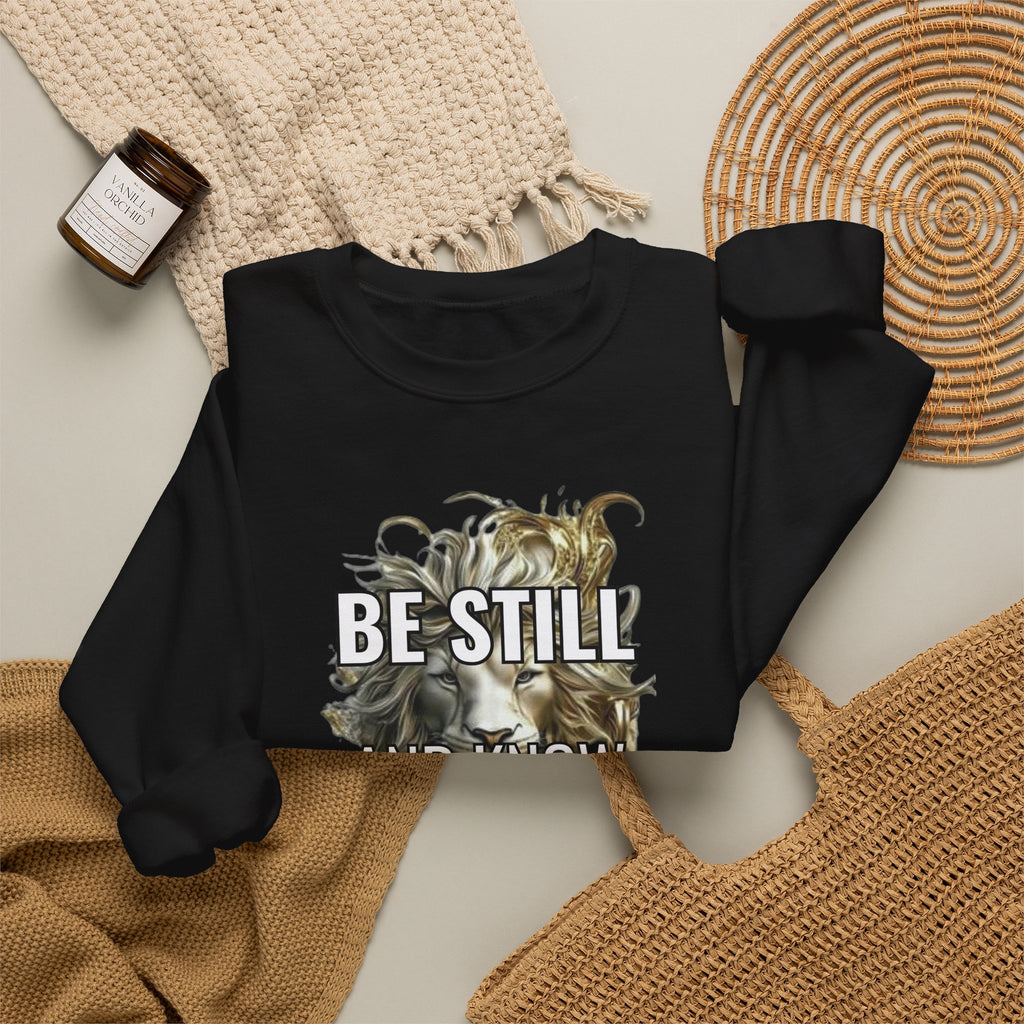 Be Still and Know — Heavyweight Christian Crewneck Sweatshirt