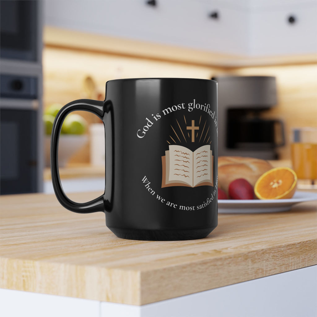 Christian Joy Mug – “God Is Most Glorified in Us” | Inspiring Faith & Daily Encouragement