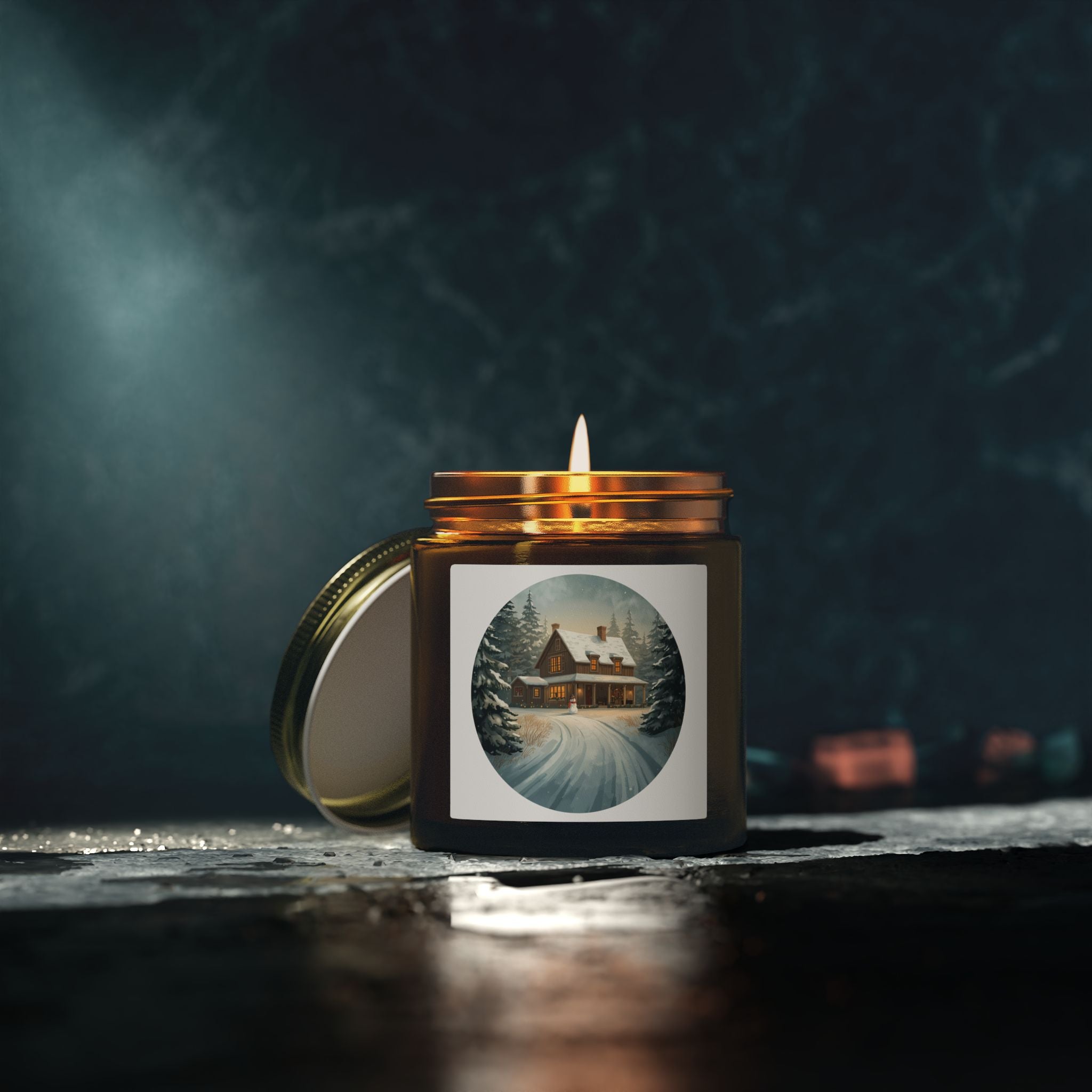 Winter Cottage Candle — Holiday Jar (4oz & 9oz)