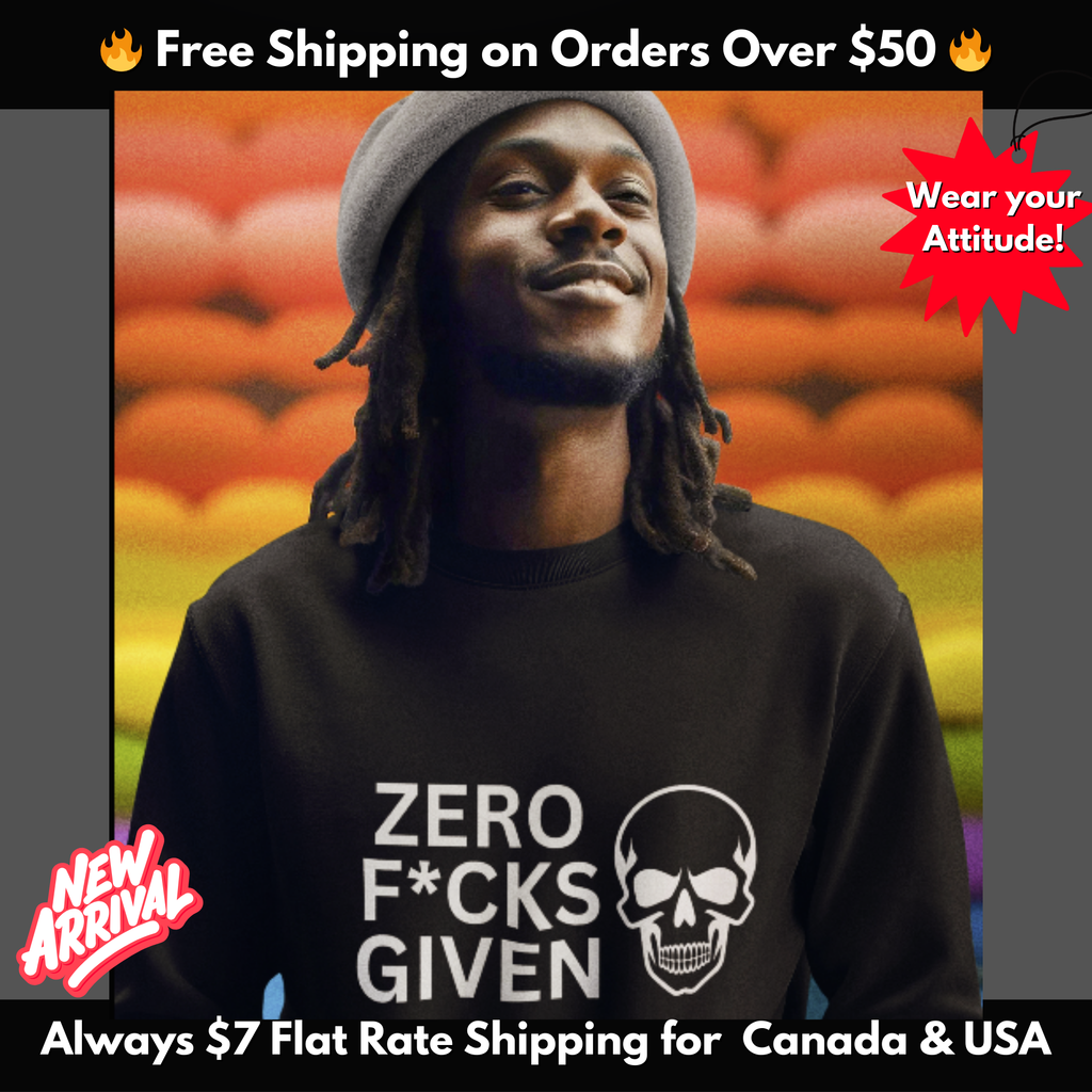 Zero Fcks Given Skull Sweatshirt – Unapologetic Comfort| Gildan® 18000