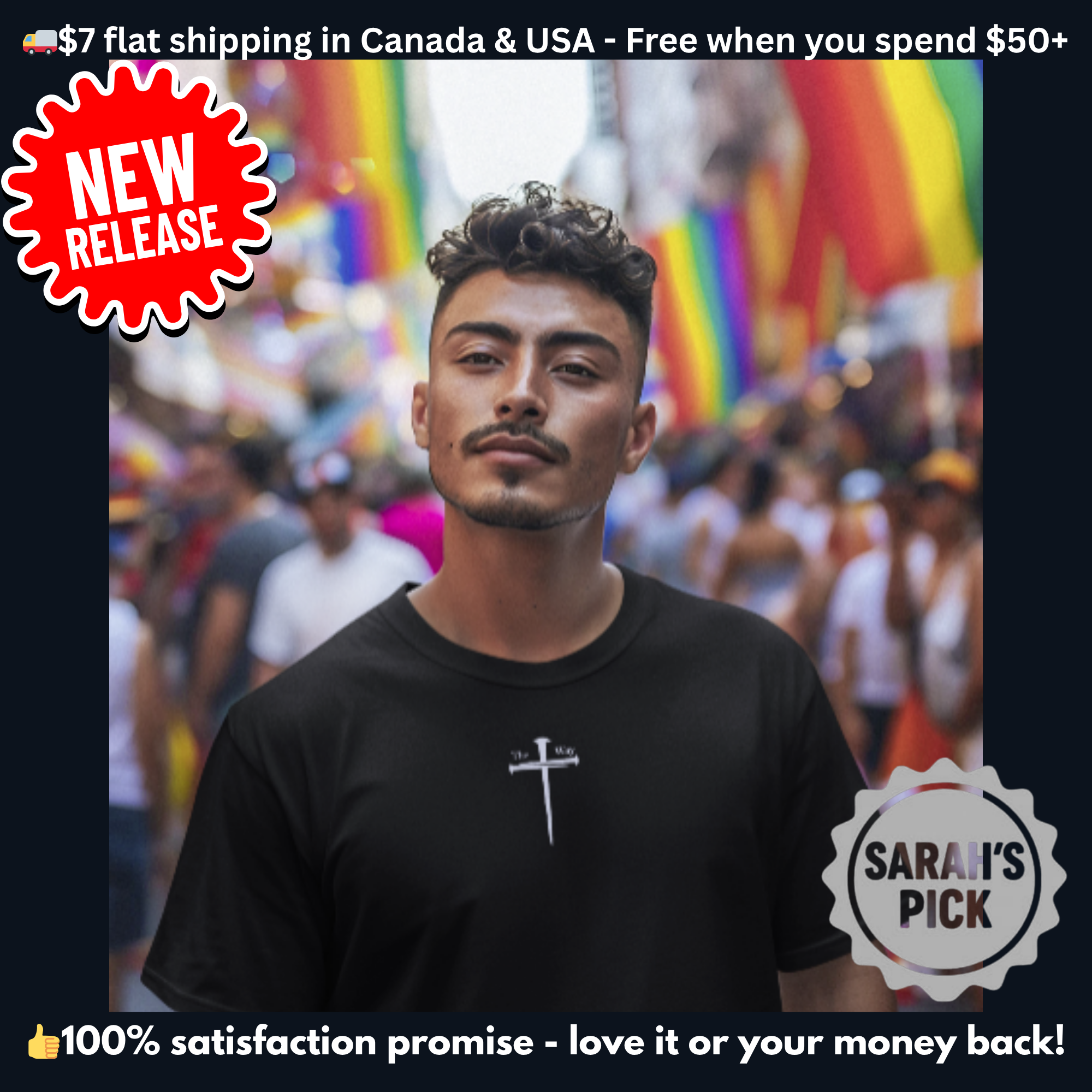 “The Way” Minimal Cross Tee