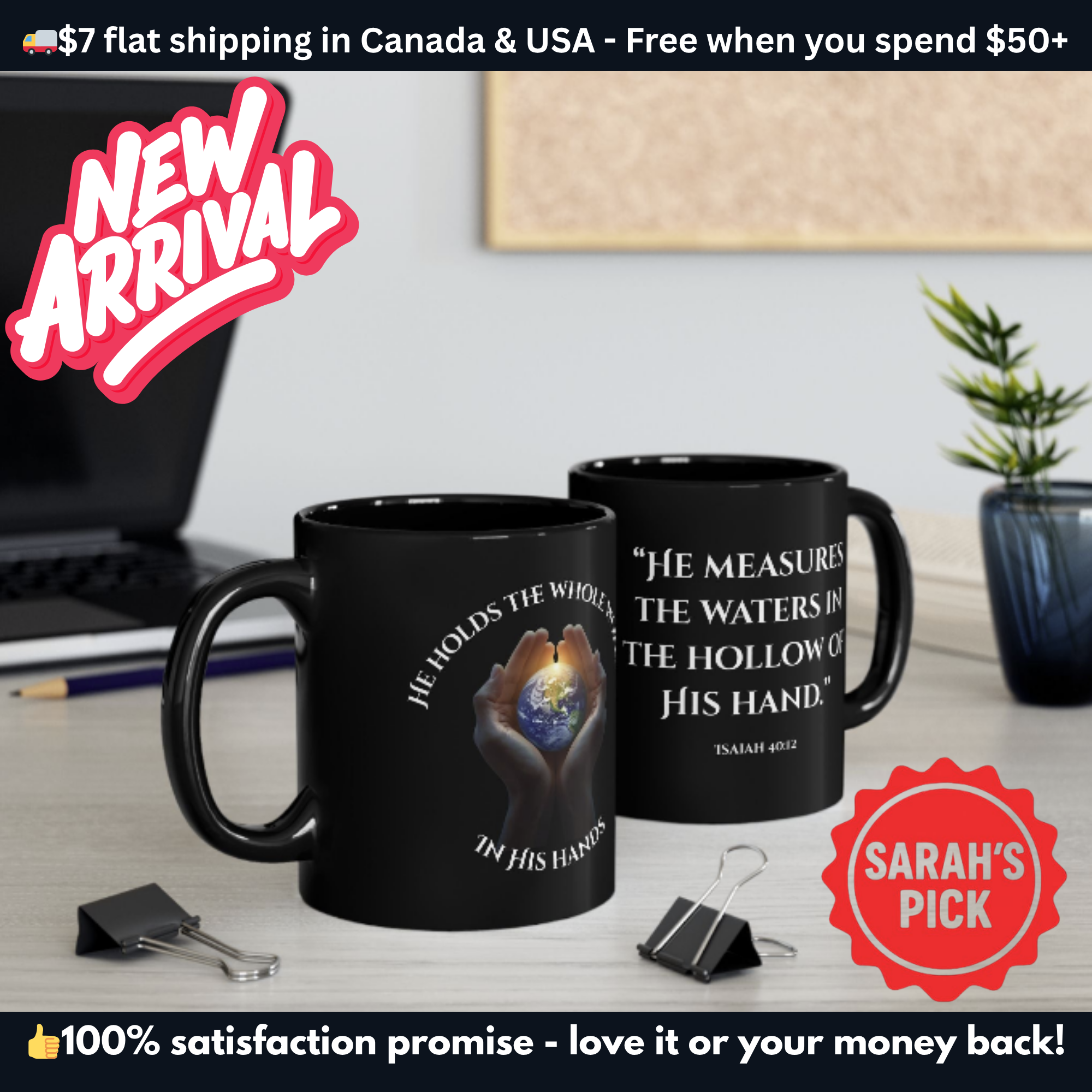 He Holds the Whole World Mug — Isaiah 40:12