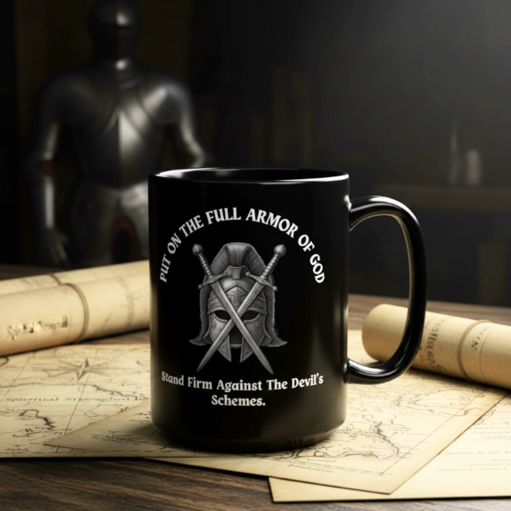 Armor of God Warrior Mug | Premium 15oz Etched Ceramic