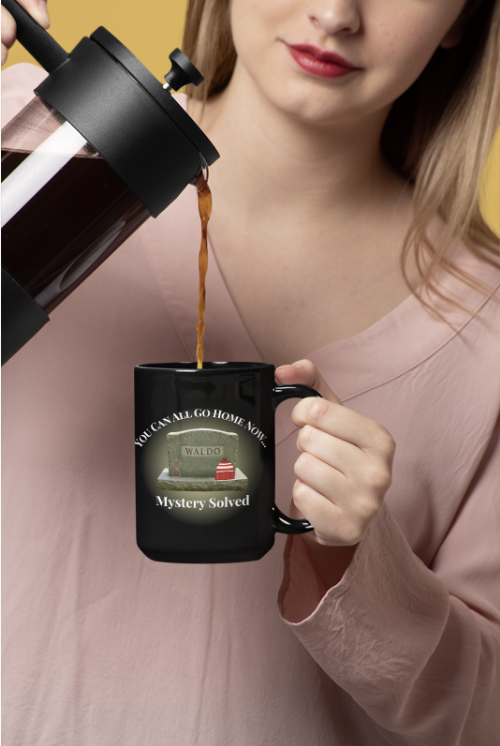 Waldo Mystery Solved Mug – Funny Coffee Cup for Puzzle Lovers – Humor Gift Idea – ZeroFG