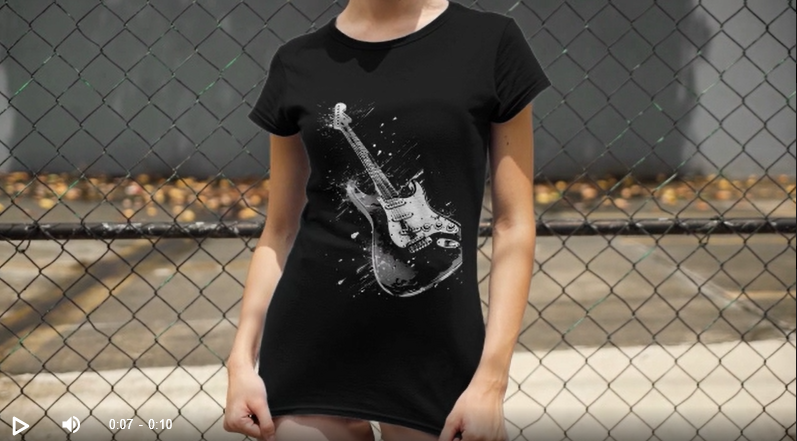 Electric Soul Guitar Tee – Black Rock Graphic T-Shirt