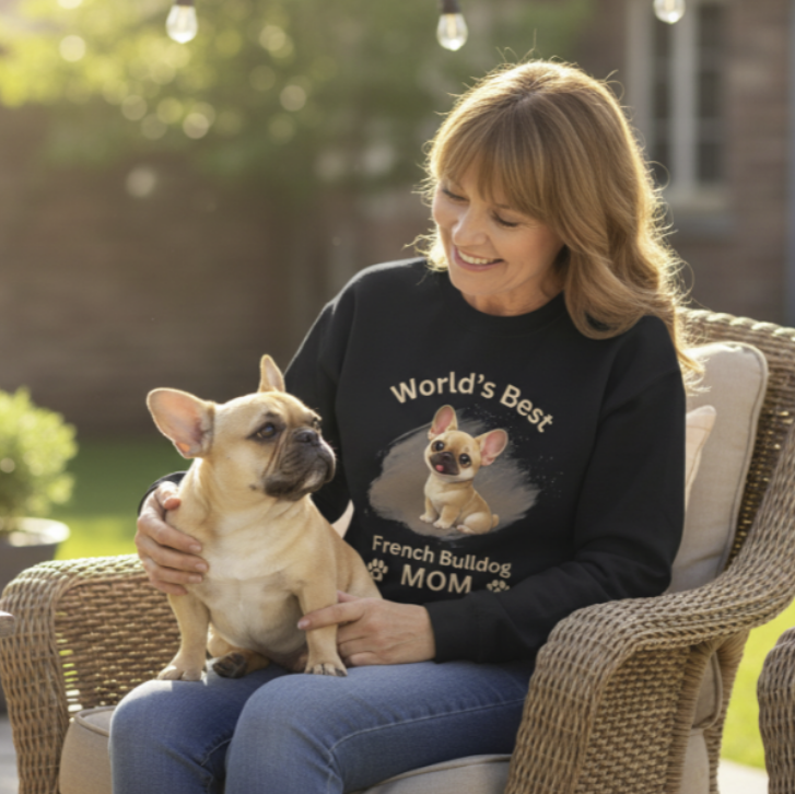 World's Best French Bulldog Mom - Premium Crewneck Sweatshirt