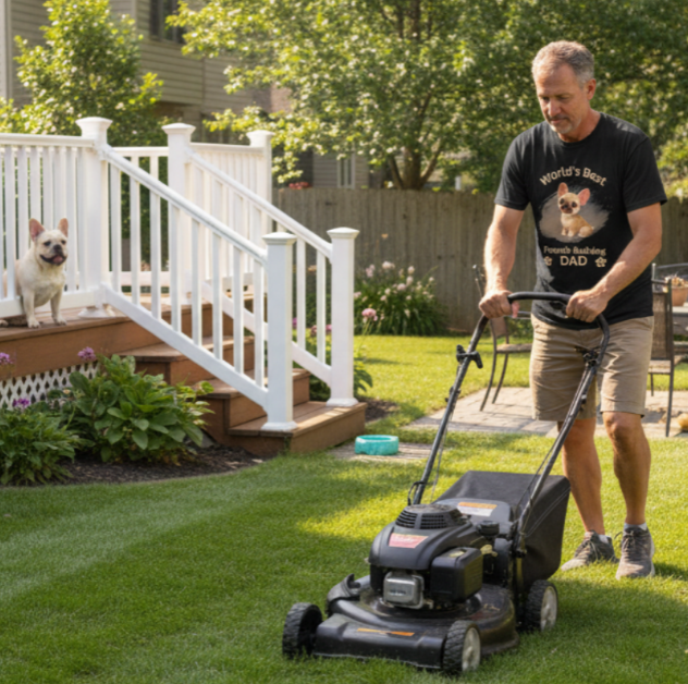 World's Best French Bulldog Dad - Premium Cotton T-Shirt