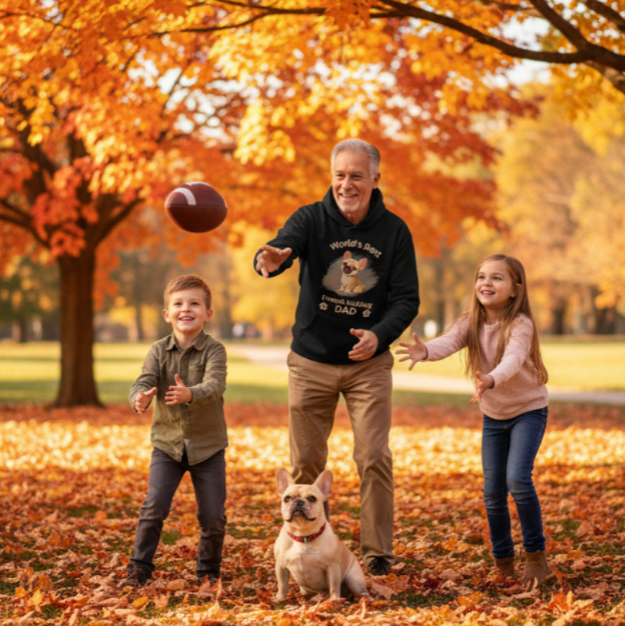 World's Best French Bulldog Dad - Lightweight Premium Hooded Tee