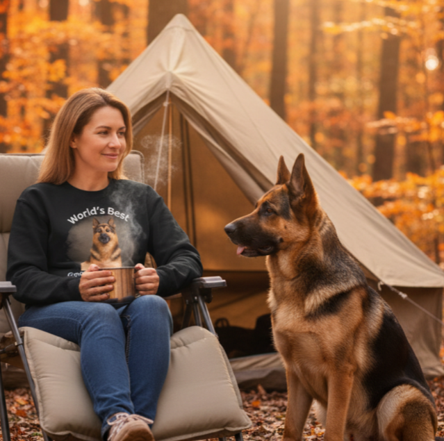 German Shepherd Mom - Premium Photo-Style Crewneck Sweatshirt