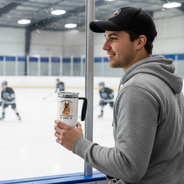 German Shepherd Dad - Premium 14oz Stainless Steel Travel Mug