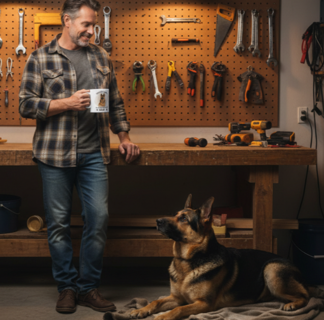 German Shepherd Dad - Premium Ceramic Coffee Mug