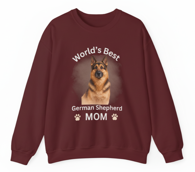 German Shepherd Mom - Premium Photo-Style Crewneck Sweatshirt