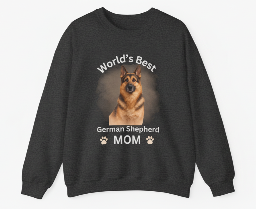 German Shepherd Mom - Premium Photo-Style Crewneck Sweatshirt