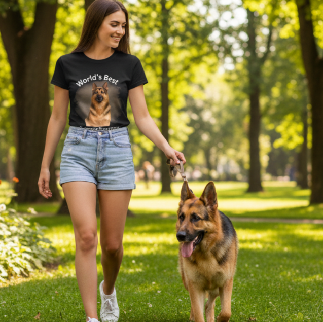 German Shepherd Mom - Premium Heavyweight Cotton T-Shirt