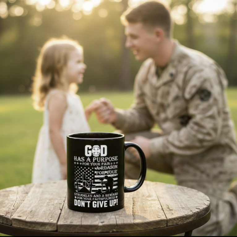 God Is With Us | The Patriotic American Flag Mug