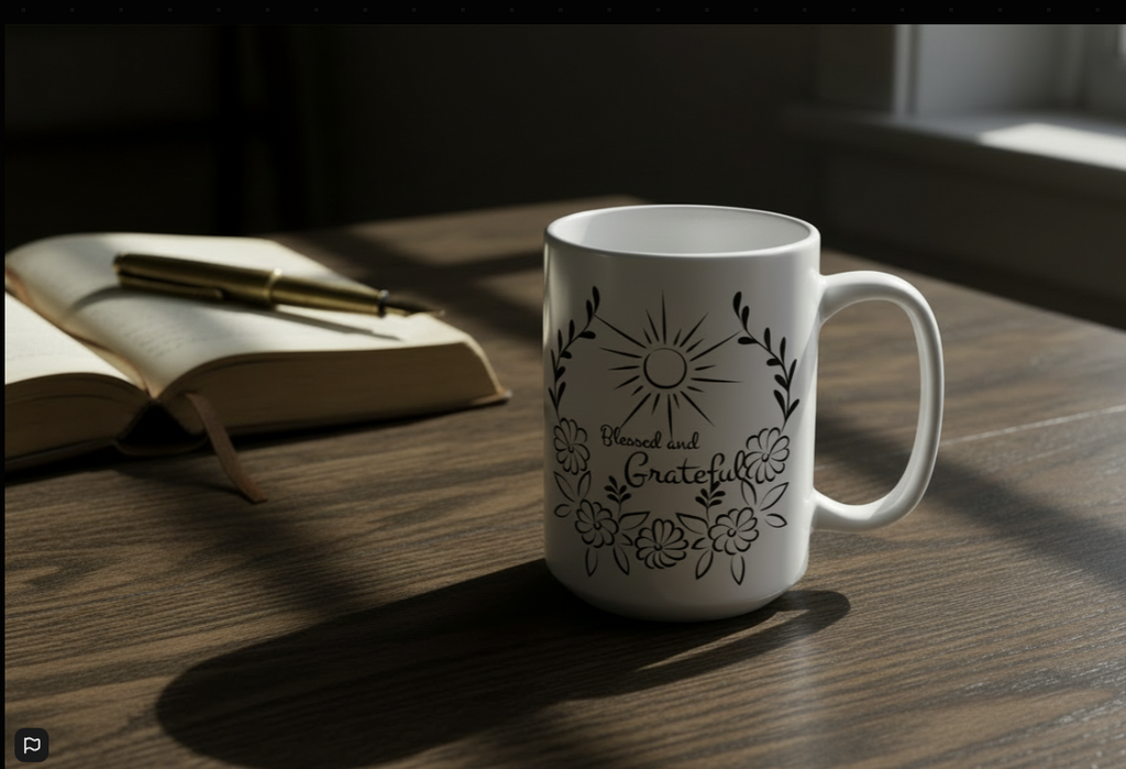 Blessed and Grateful Ceramic Coffee Mug - 11oz, 15oz