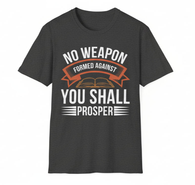 No Weapon Formed Against You Shall Prosper – Isaiah 54:17 | Faith Without Fear Tee