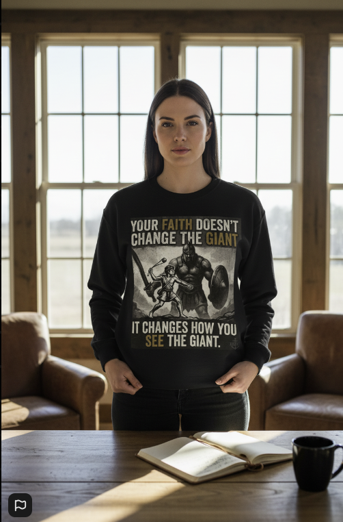 Goliath Hunter Heavyweight Sweatshirt - Faith Perspective Shift