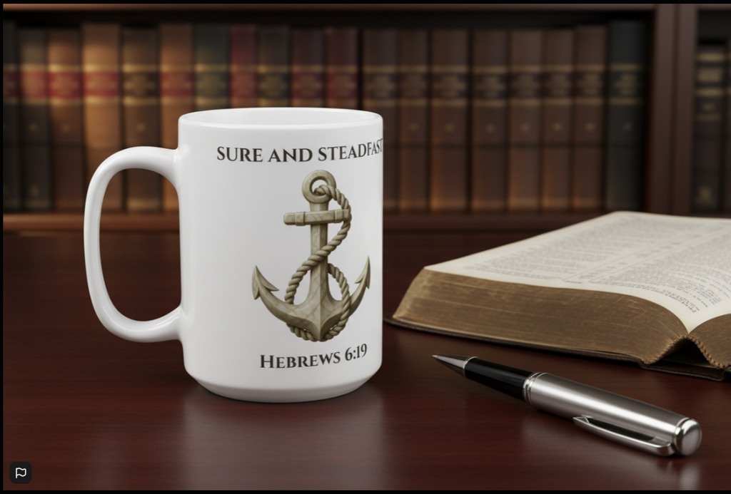 Ivory Anchor of the Soul | Premium Hebrews 6:19 Mug