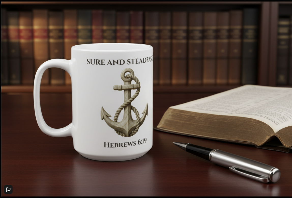 Ivory Anchor of the Soul | Premium Hebrews 6:19 Mug