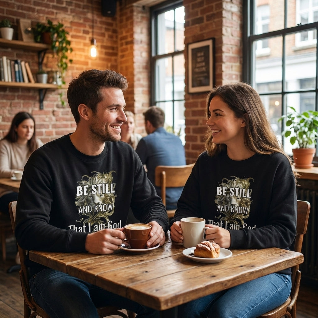 Be Still and Know — Heavyweight Christian Crewneck Sweatshirt