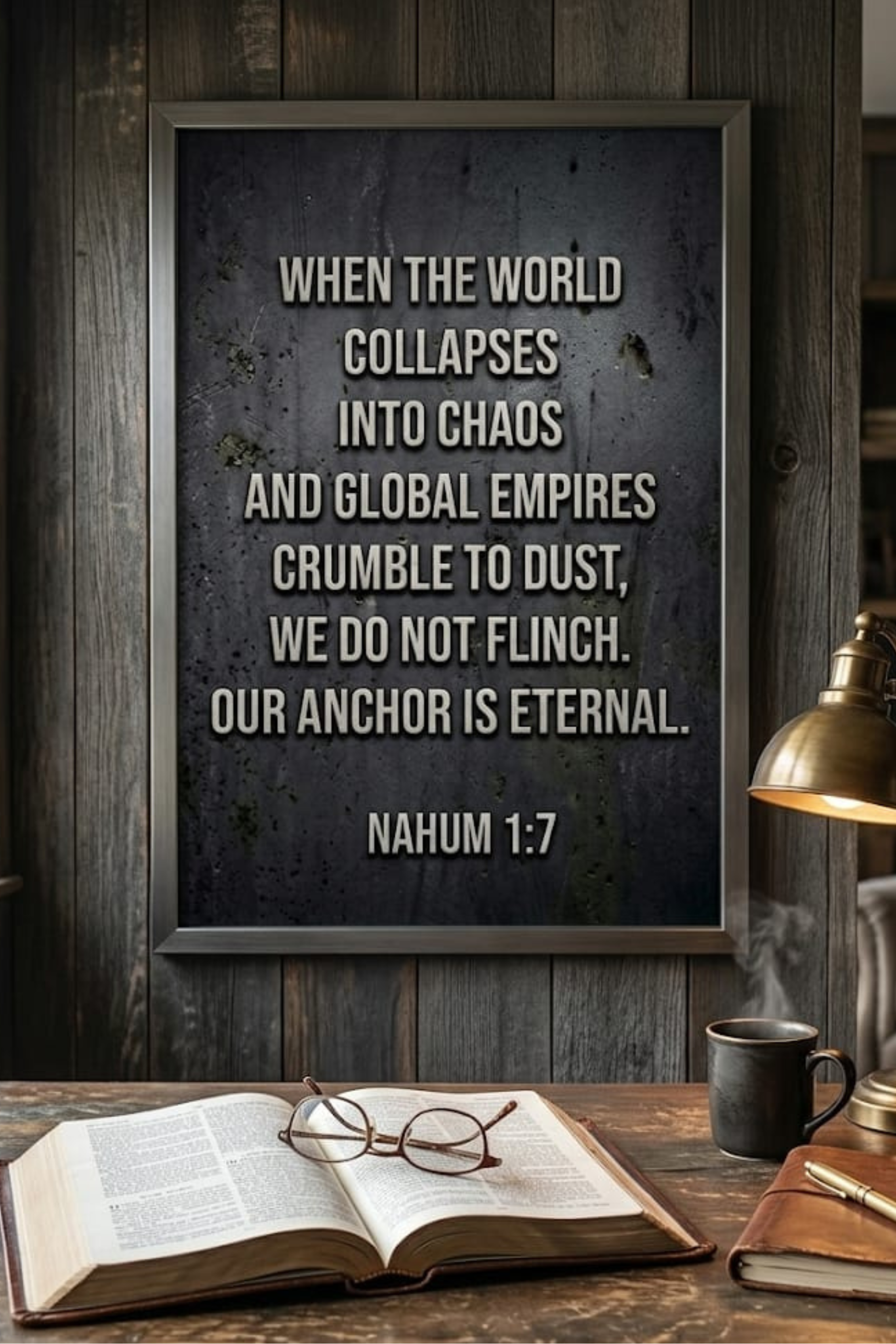 The Sovereign Stronghold – Defiant Christian Typography Poster