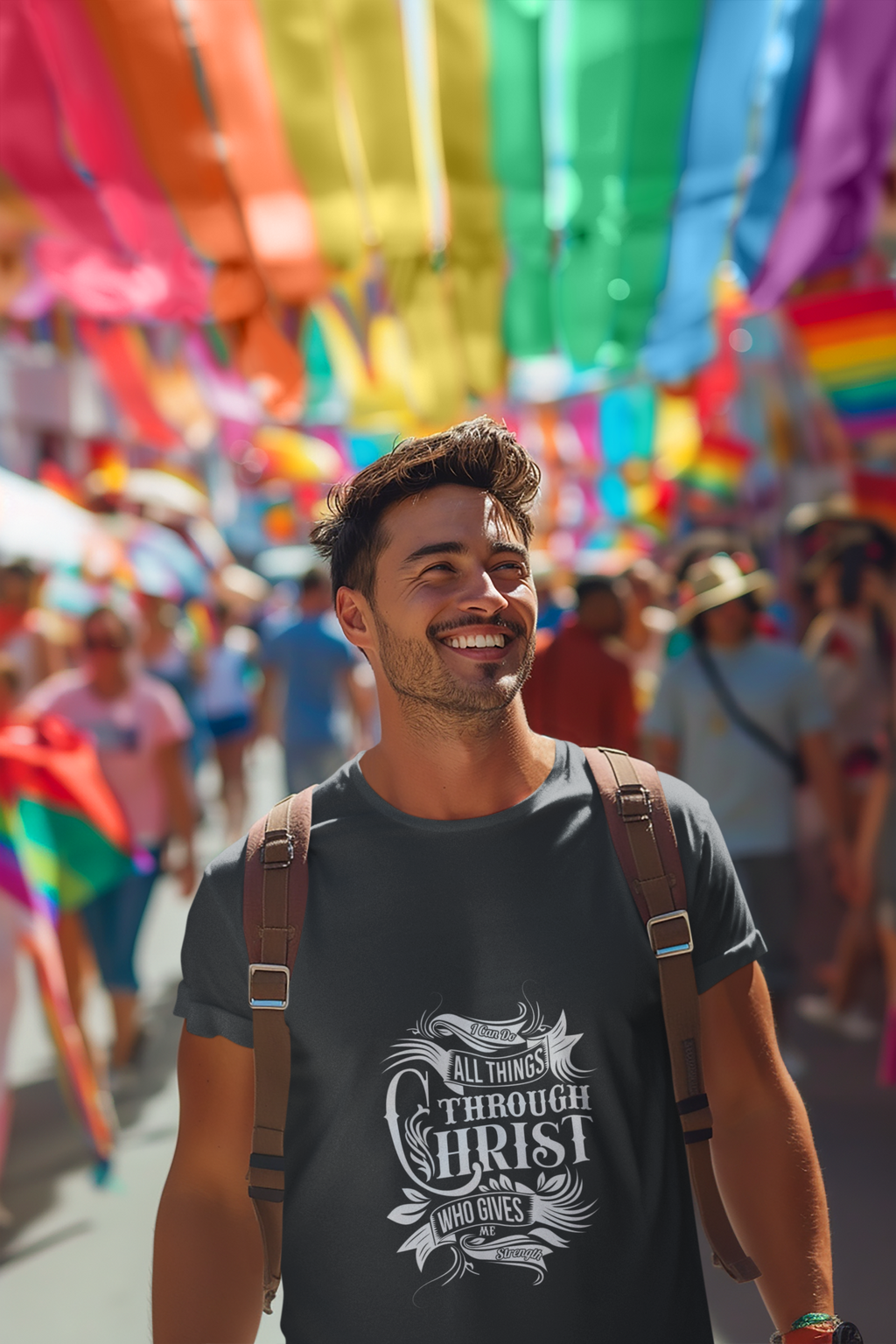 All Things Through Christ Tee — Philippians 4:13