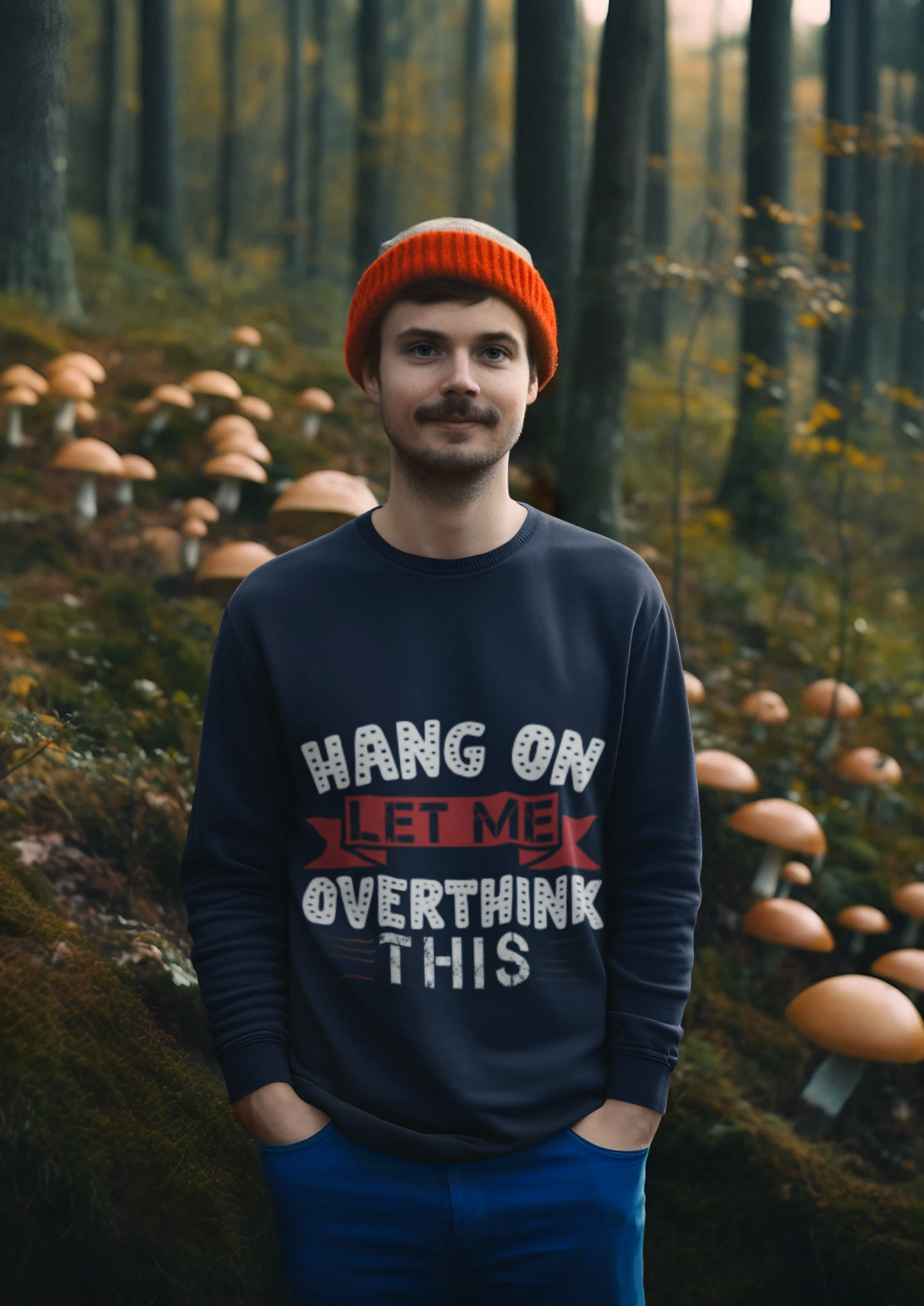 Hang On Let Me Overthink This Sweatshirt – Funny Unisex Crewneck