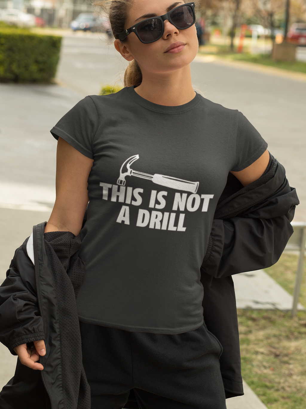 This Is Not A Drill Hammer T-Shirt - Funny Construction & Handyman Tee