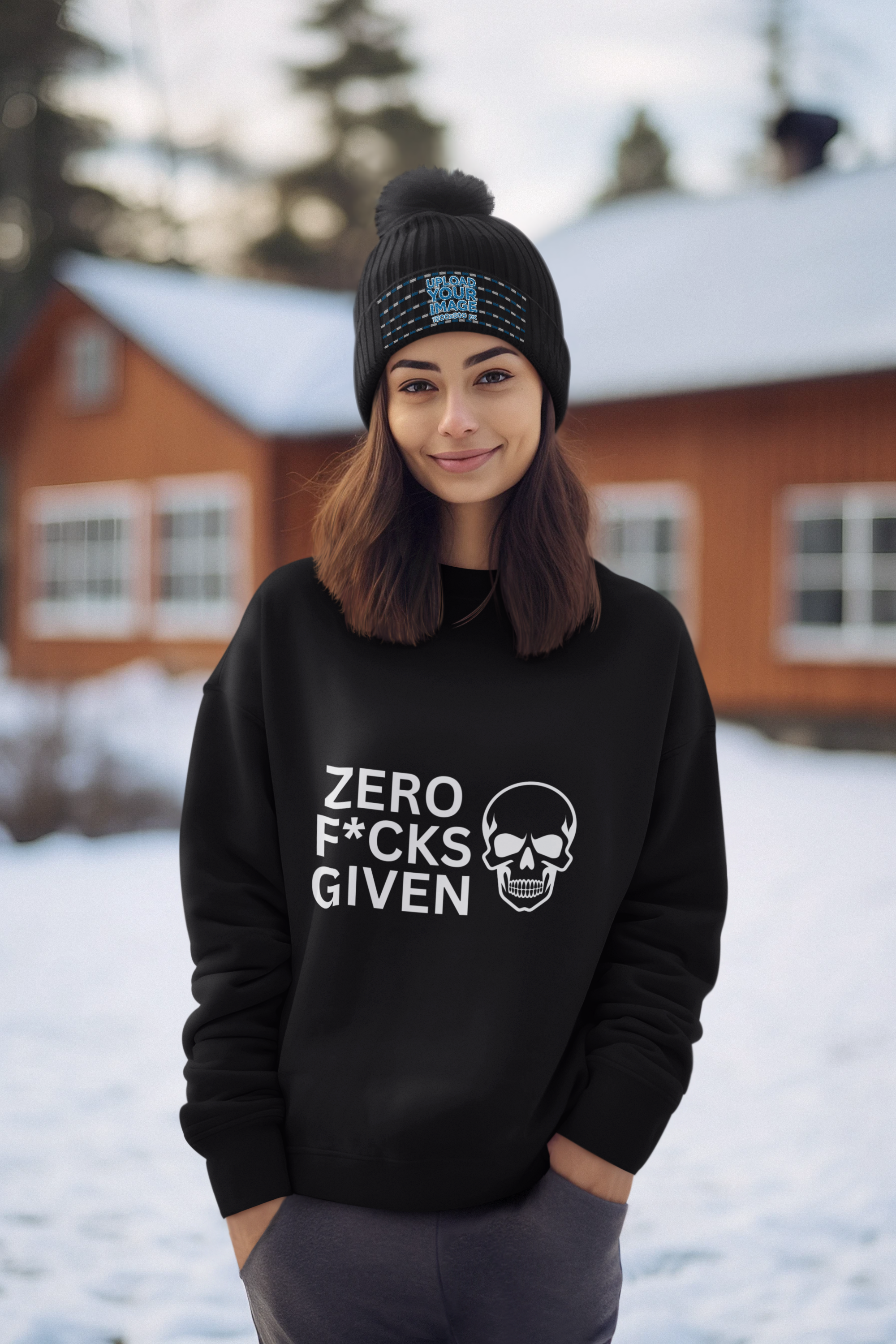 Zero Fcks Given Skull Sweatshirt – Unapologetic Comfort| Gildan® 18000